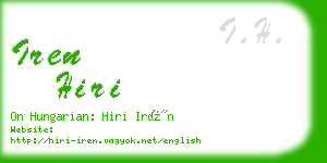 iren hiri business card